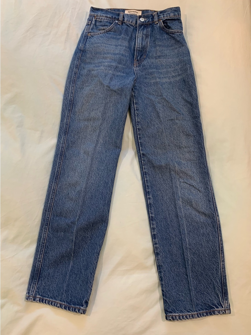 Reformation Cowboy High Rise Straight leg Jeans Size 25